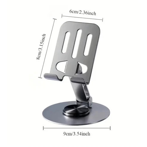 Desktop Metal Mobile Stand with 360° Rotating Base