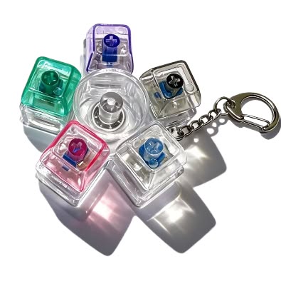Keyboard Fidget Stress Relief Keychain for Kids & Adults