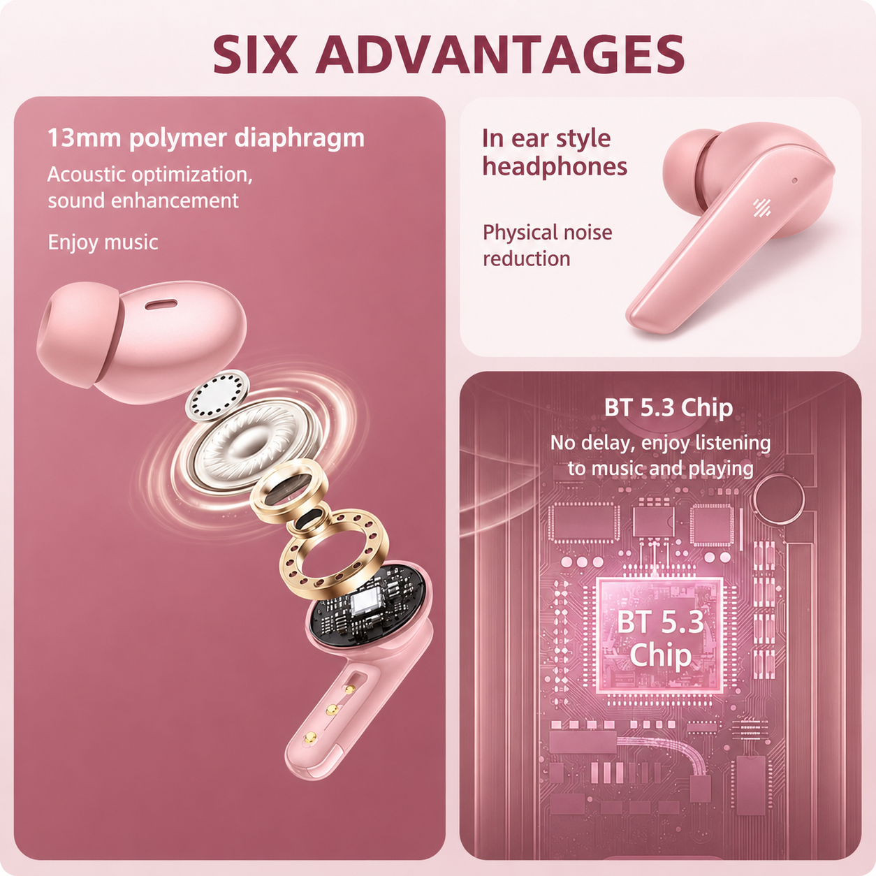 Senmai™ Earbuds Zero Lag for Gaming & Call | 50-Hour Play back time