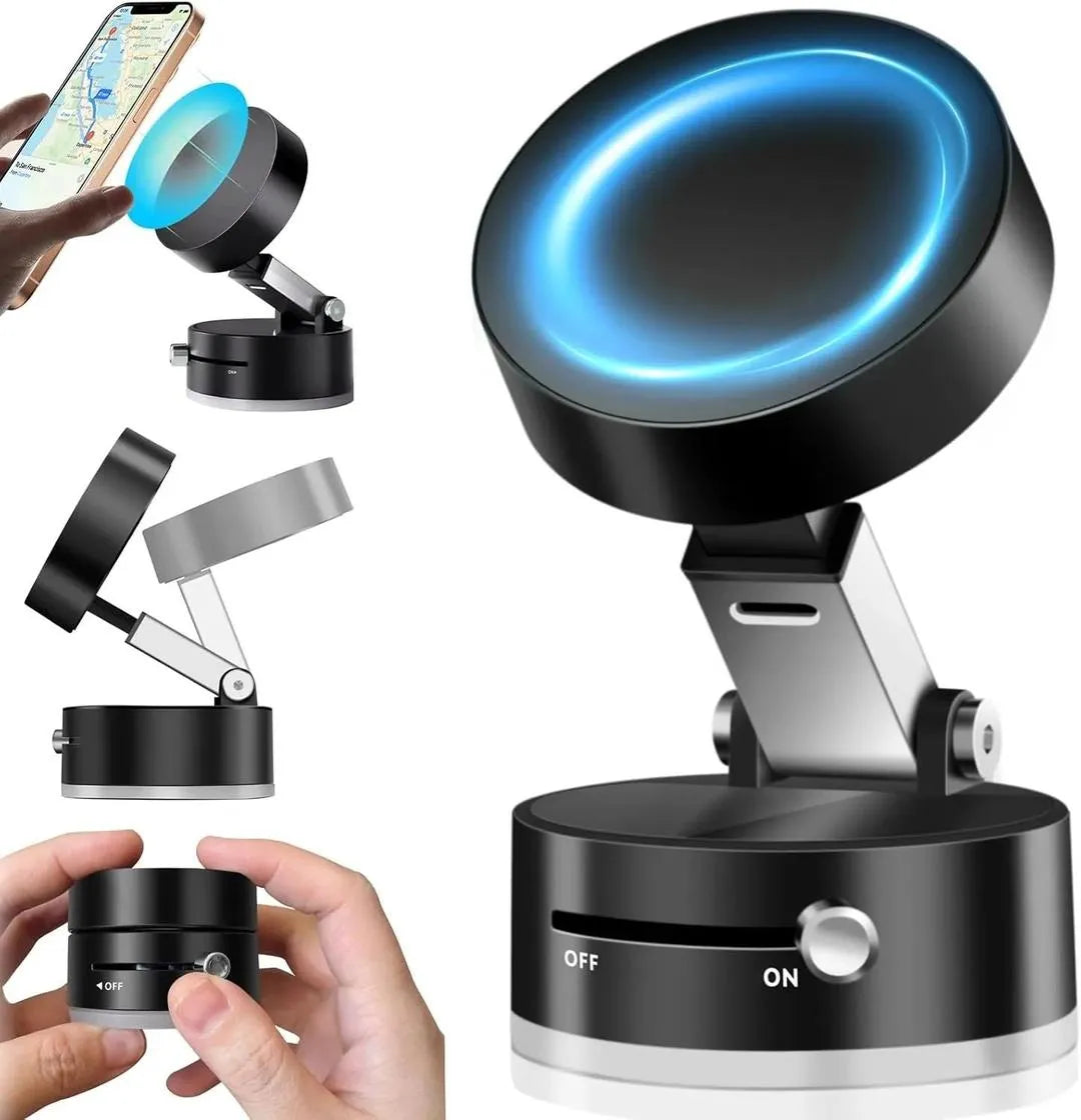 Vacuum Suction Magnetic Phone Holder - Universal Compatibility, Lightweight Design