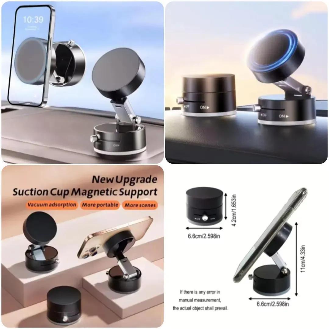 Vacuum Suction Magnetic Phone Holder - Universal Compatibility, Lightweight Design